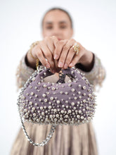 Rhinestone Lilac Pearl Purse